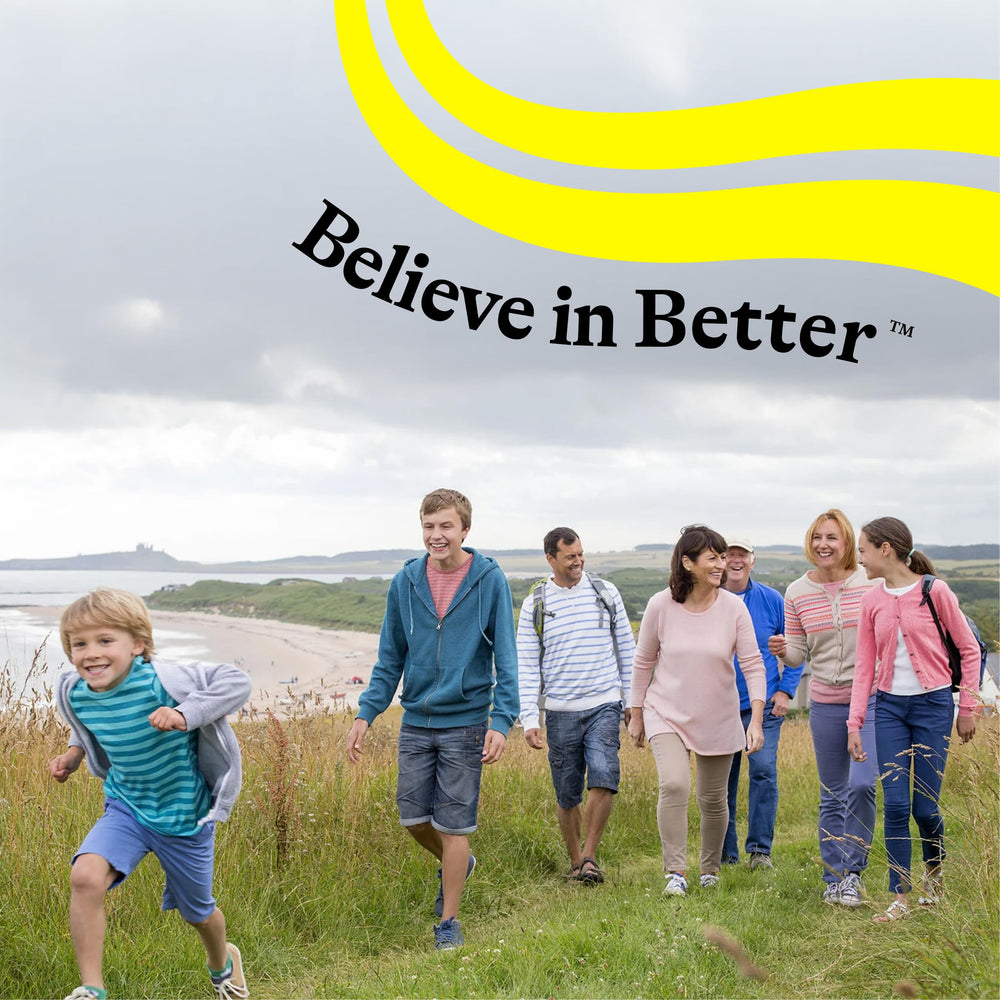 Seeking Health Berry electrolyte bottle on shelf conveys everyday energy support.