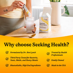 Seeking Health Optimal Electrolyte Sticks packet-closeup shows vegan non-GMO formula.