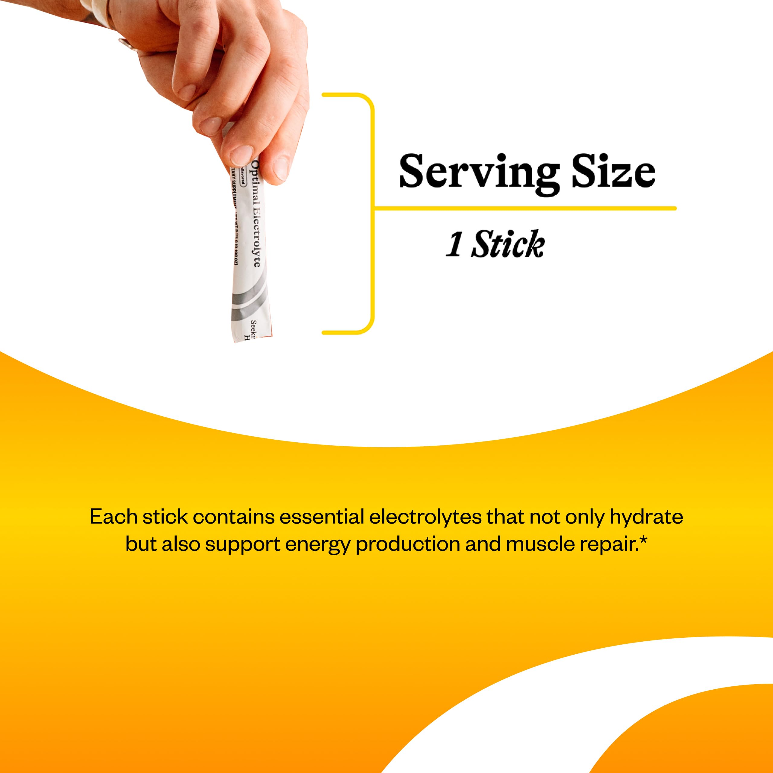 Packaging of Seeking Health Optimal Electrolyte Sticks showing convenient stick format.