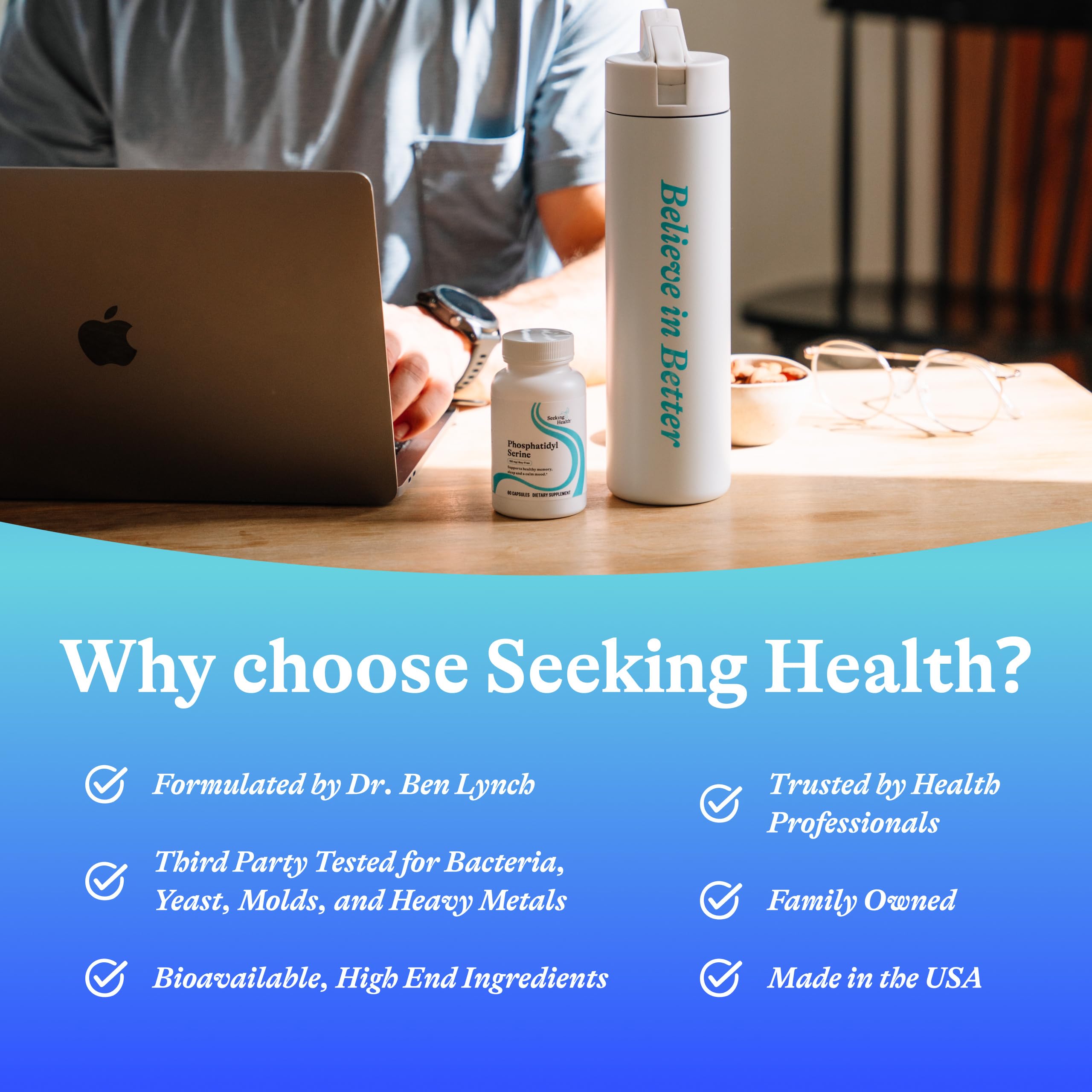 Seeking Health quality packaging process emphasizing safety and care.