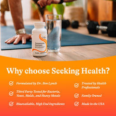 Seeking Health Testosterone Nutrients capsule pour demonstrates easy dosing.