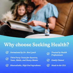 Seeking Health Vitamin D3 Drops 1 fl oz bottle highlighted.