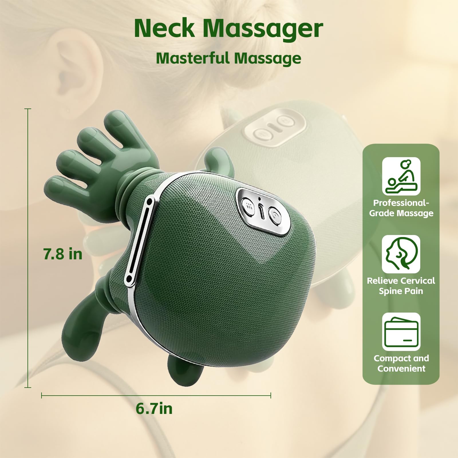 Seektik massager with heat therapy demonstrates soothing warmth for cozy evenings.