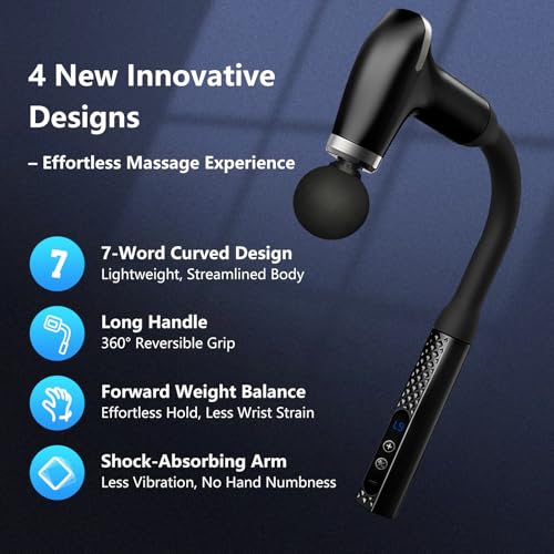 Seektik massage gun with heads enables precise neck and shoulder targeting.