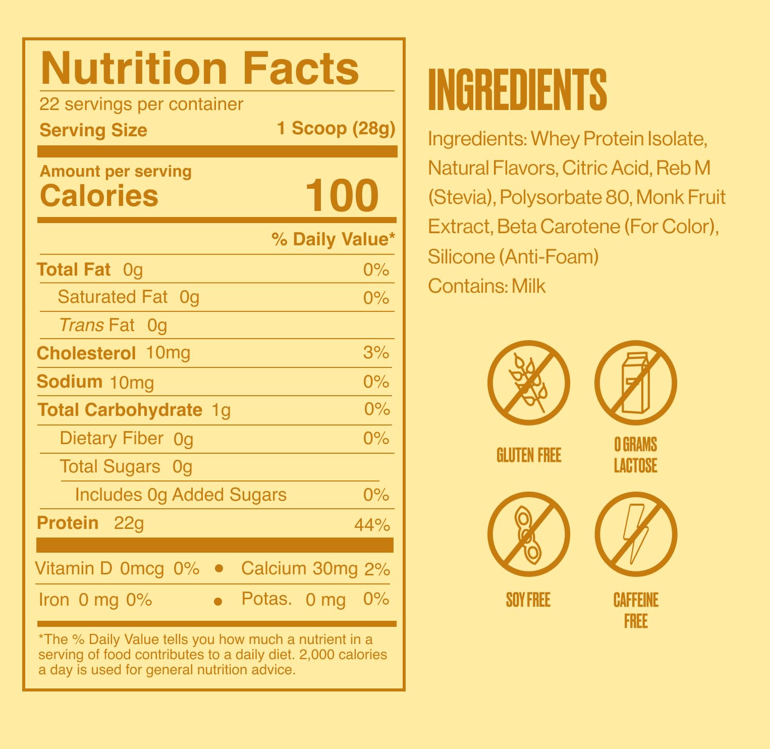 SEEQ Clear Whey Isolate Mango Pineapple ingredient closeup with protein blend