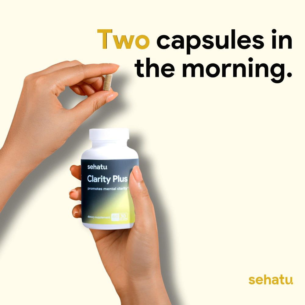 SEHATU Clarity Plus serving spoon with capsules for easy daily dosage