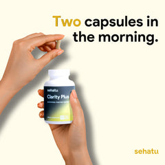 SEHATU Clarity Plus serving spoon with capsules for easy daily dosage