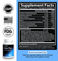 SEHATU Relax Plus ingredients label with GABA and Ashwagandha prominent