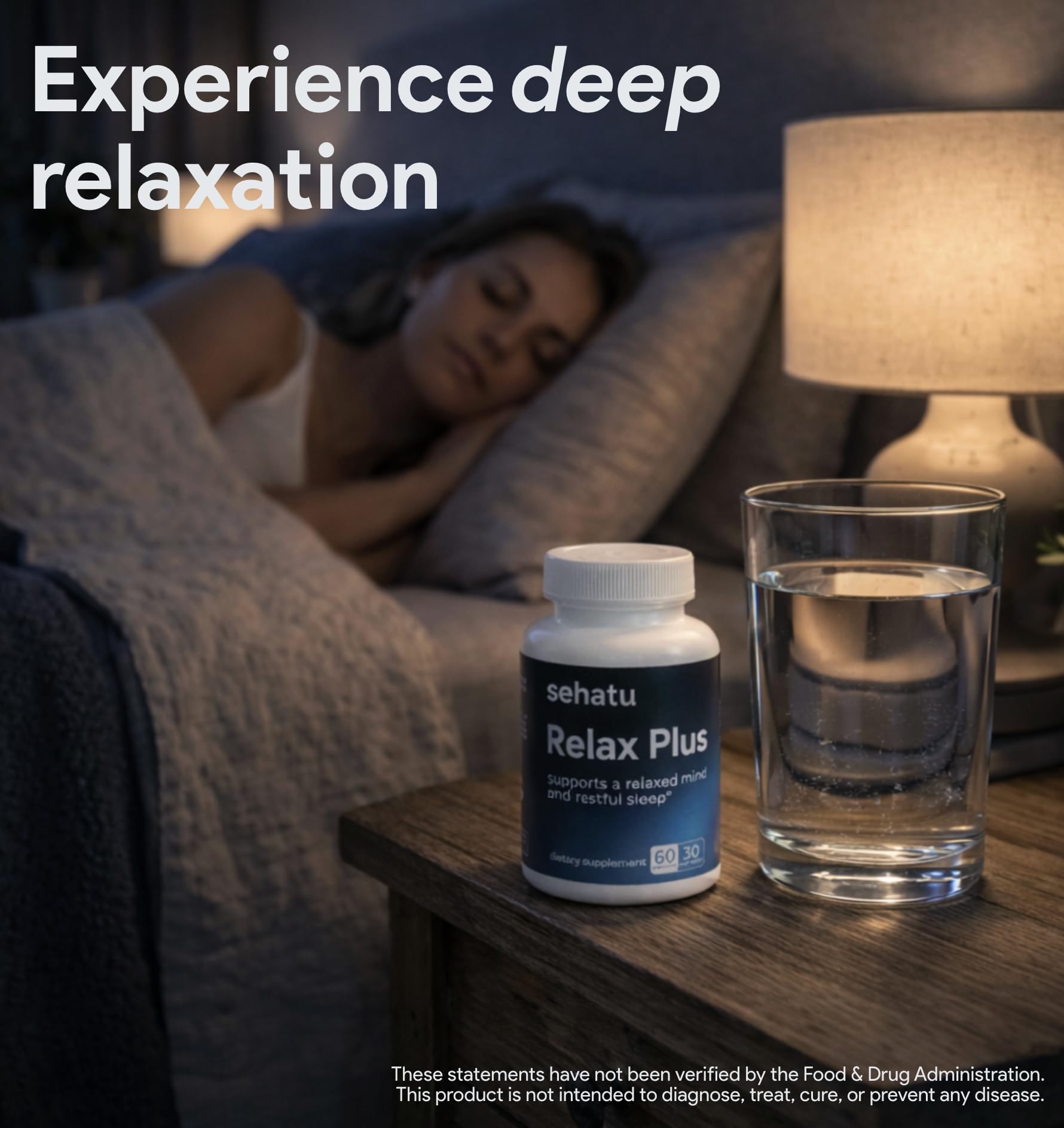Pills from SEHATU Relax Plus held in hand for convenient nightly use