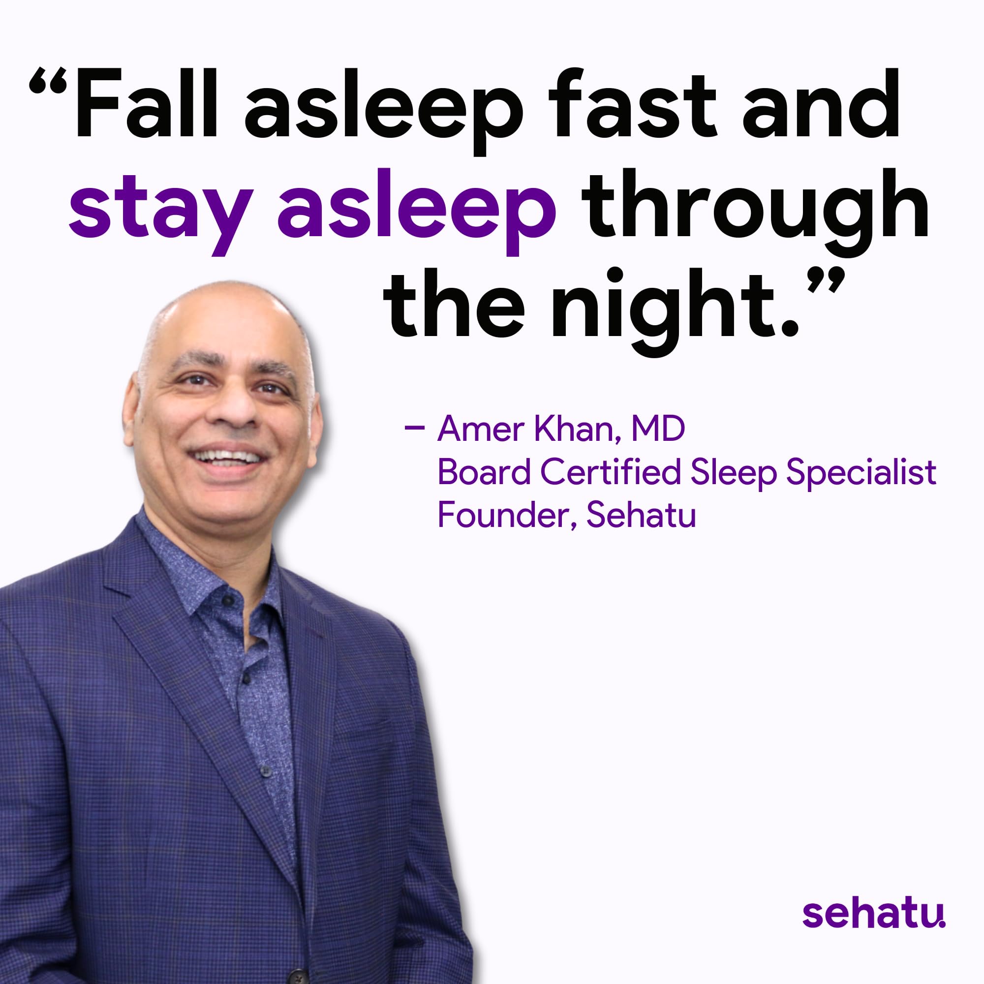 SEHATU Sleep Plus bottle on bedside table at night.
