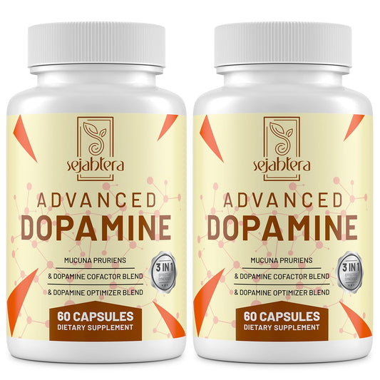 Sejahtera Dopamine Supplement bottle for daily wellness and mood support.
