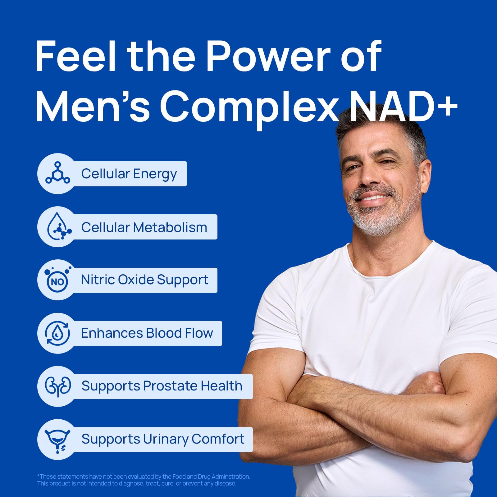 Close-up of Selerb NAD+ for Men label highlighting liposomal NAD+