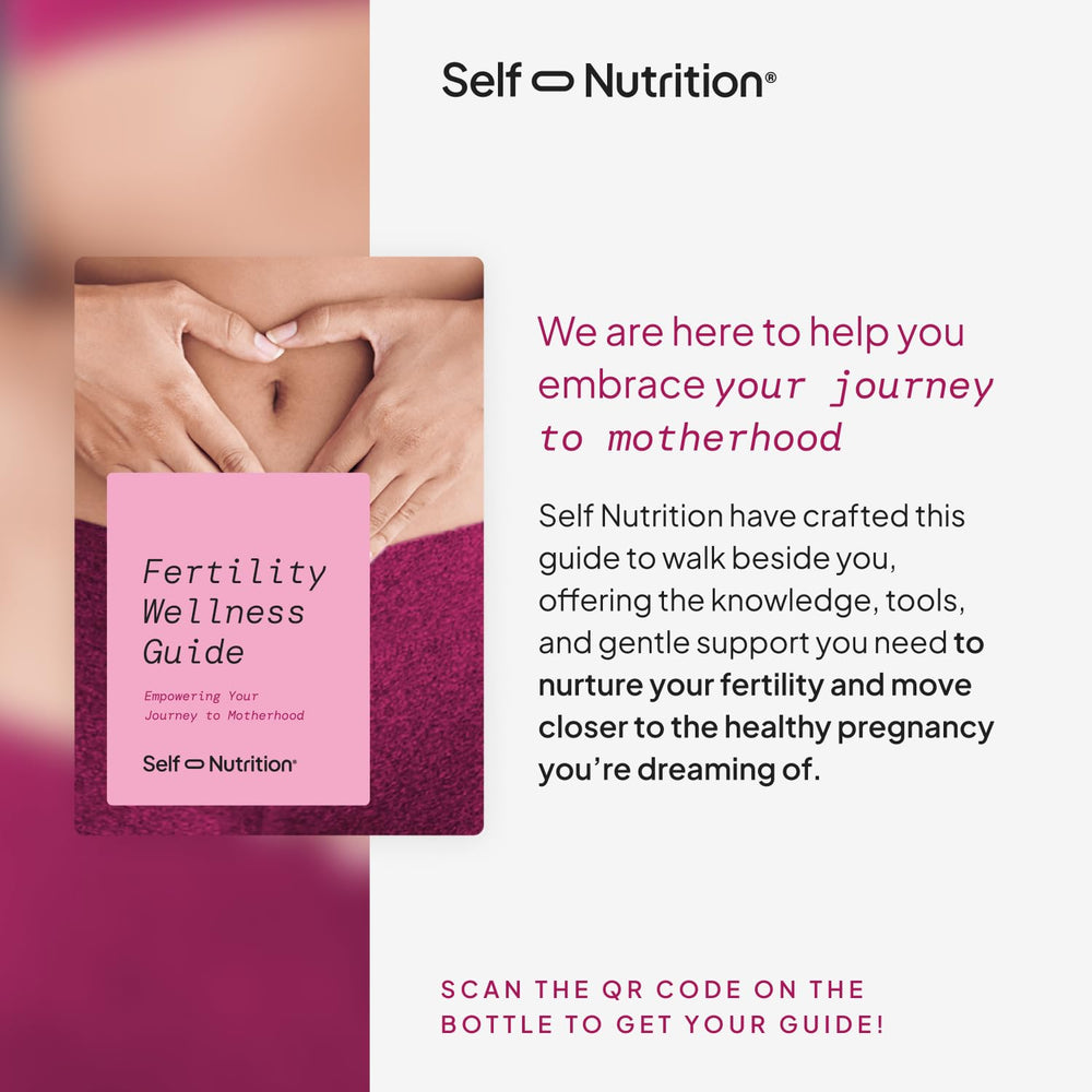 SELF NUTRITION Fertility Support USA made badge indicates quality control