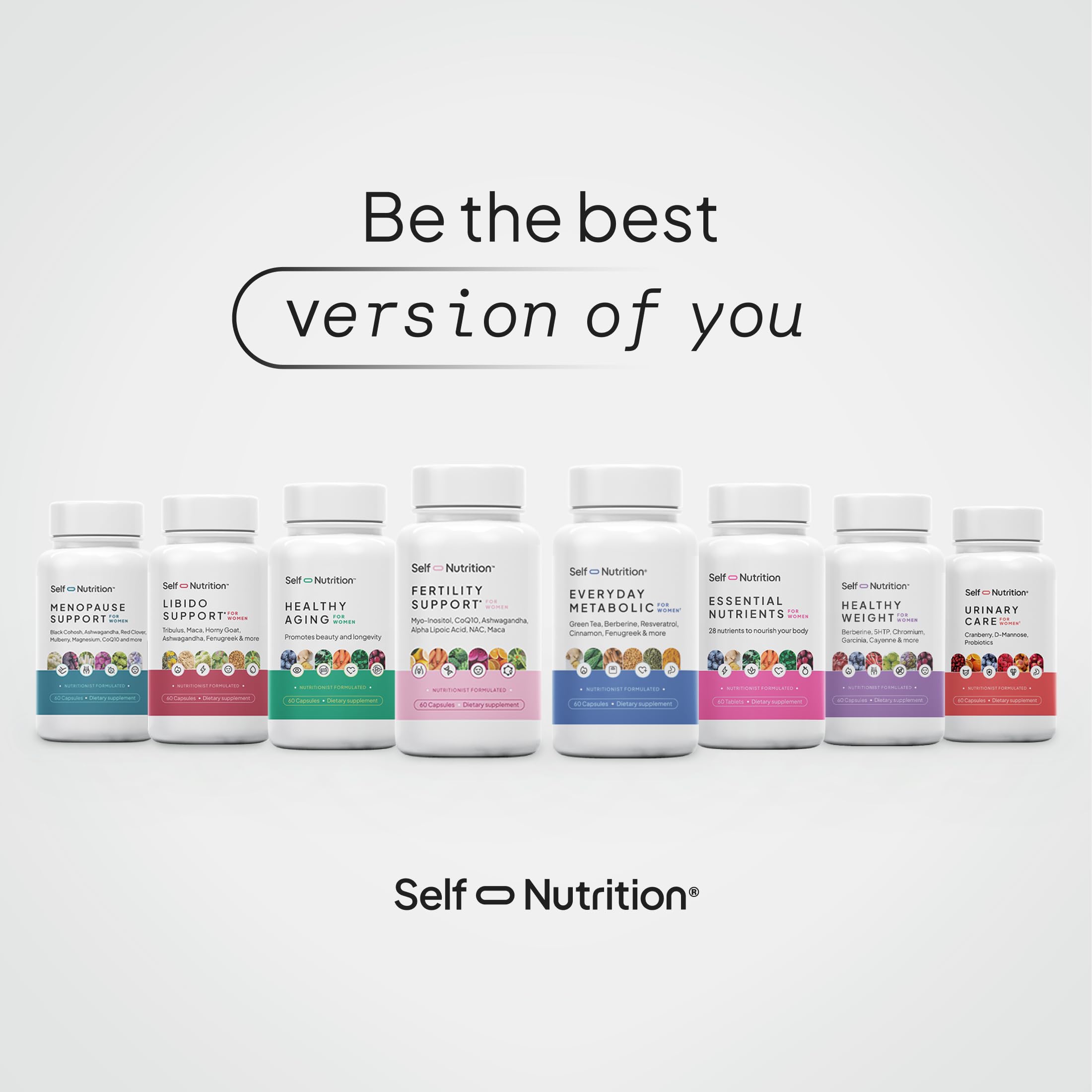 SELF NUTRITION Fertility Support positioned with plant-based ingredients