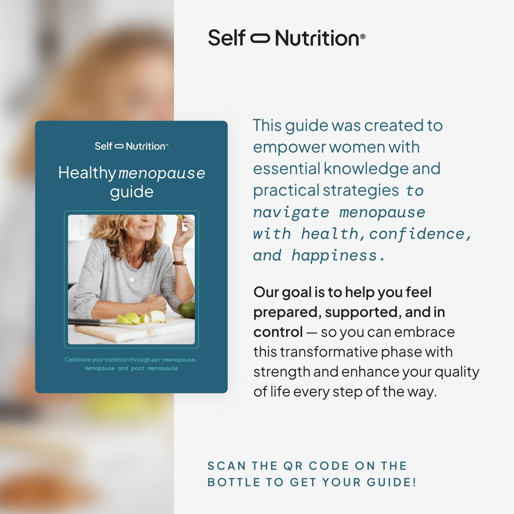 Self Nutrition Menopause ingredient chasteberry closeup signals natural balance support.