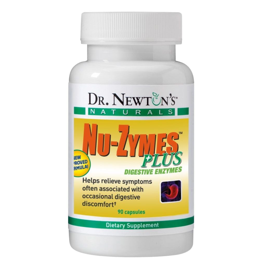 SelfCare+ Nu-Zymes Plus bottle front showing complete enzyme blend for digestion support