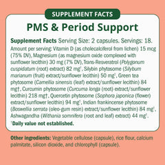 Semaine PMS Relief capsules close-up showing easy-to-take form to support the cycle.