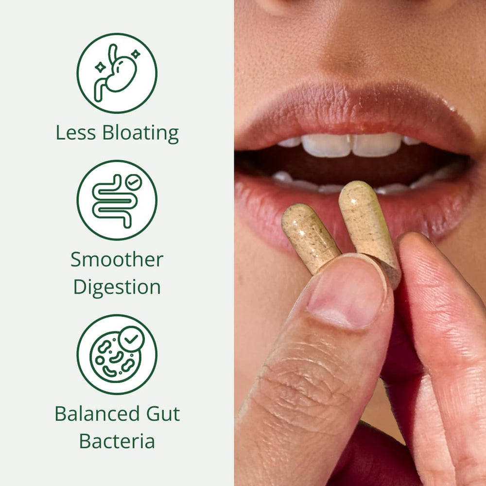 Semaine prebiotic probiotic capsules closeup for easy daily intake