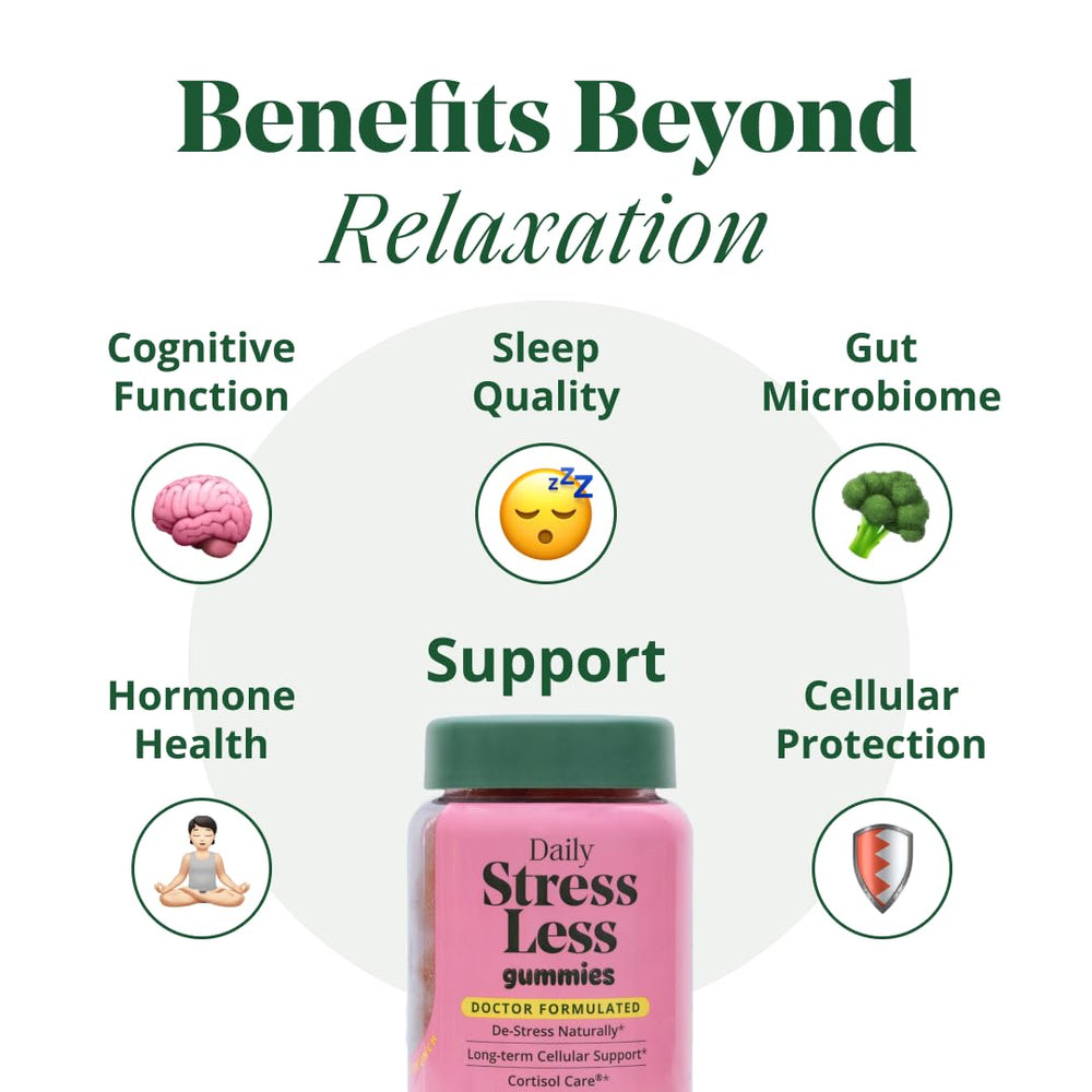 Semaine Stress Less Gummy beside nightstand during bedtime routine