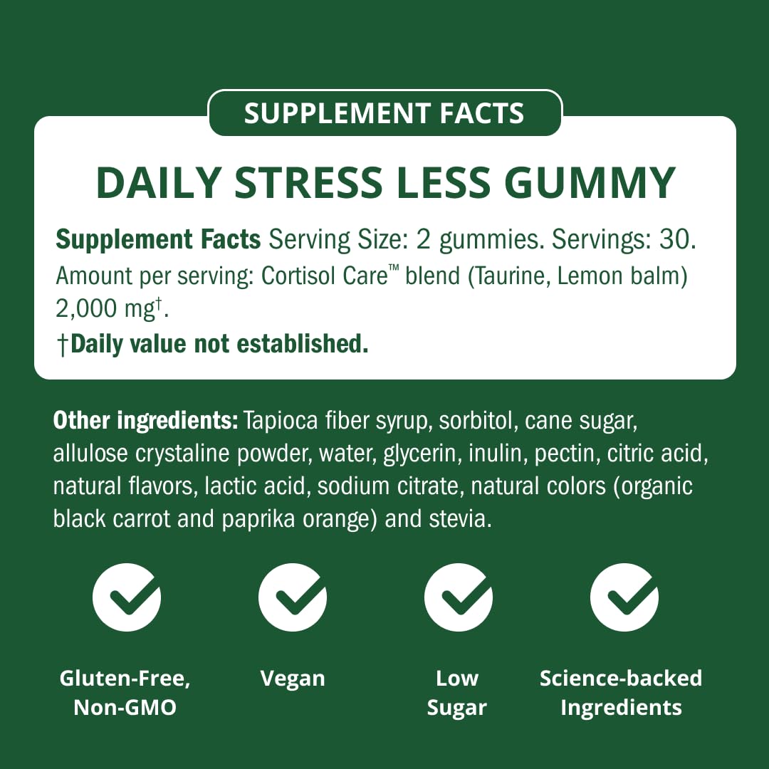 Semaine Stress Less Gummy packaging and label design conveys trust