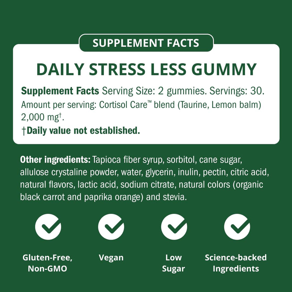 Semaine Stress Less Gummy packaging and label design conveys trust