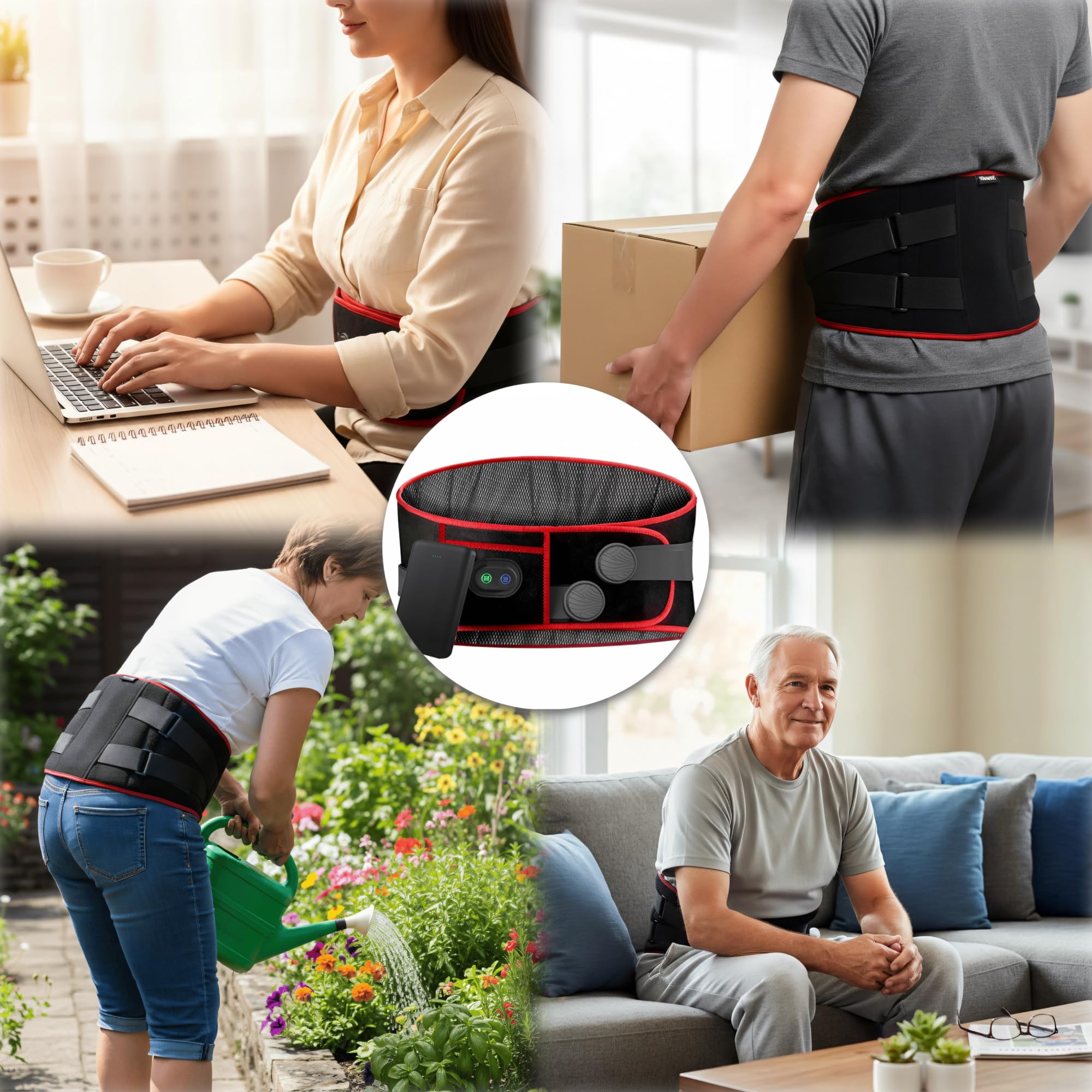 SENAINS massager mode features five vibration patterns for relaxation.