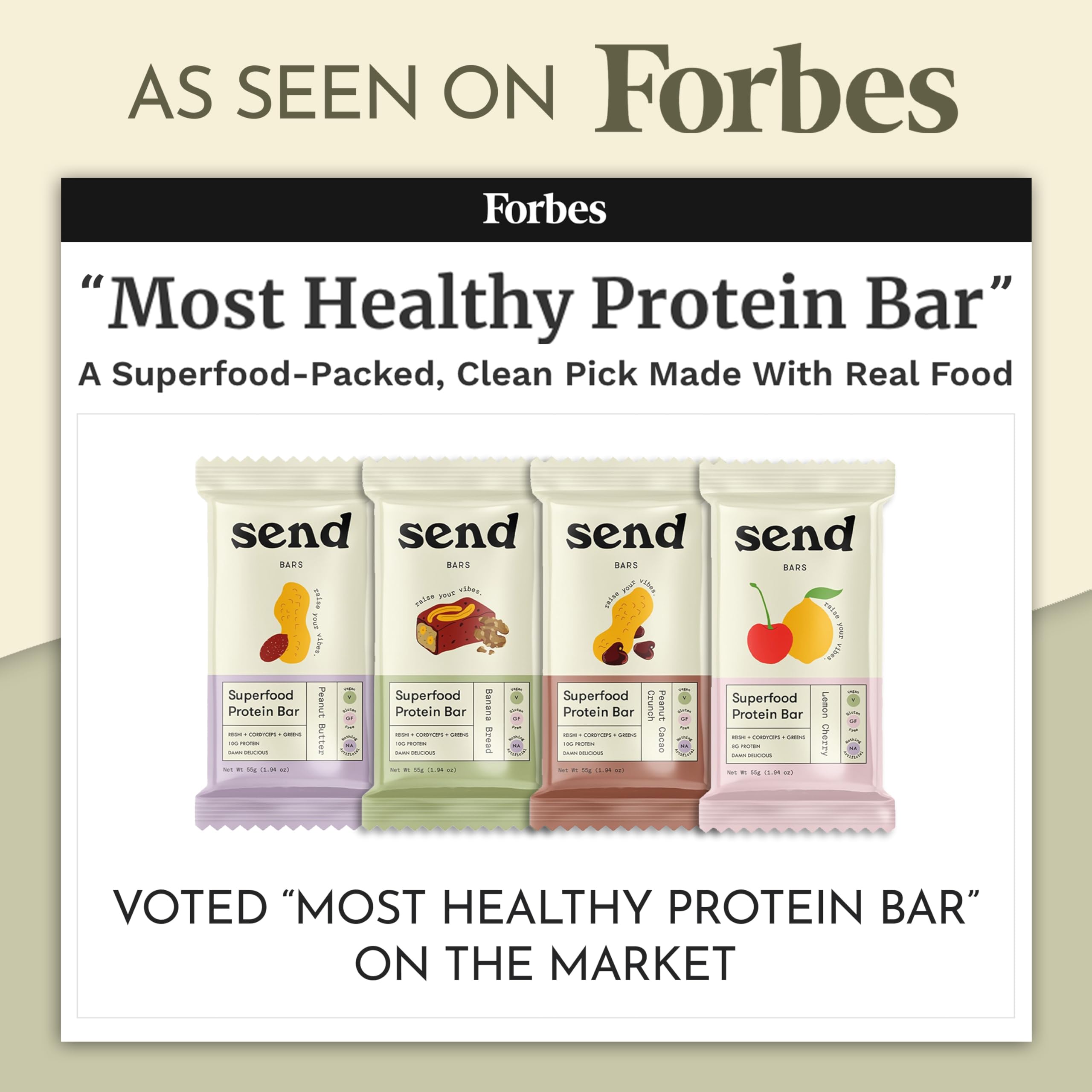 Send Bars Banana Bread bar ingredients cinnamon and cacao nibs closeup