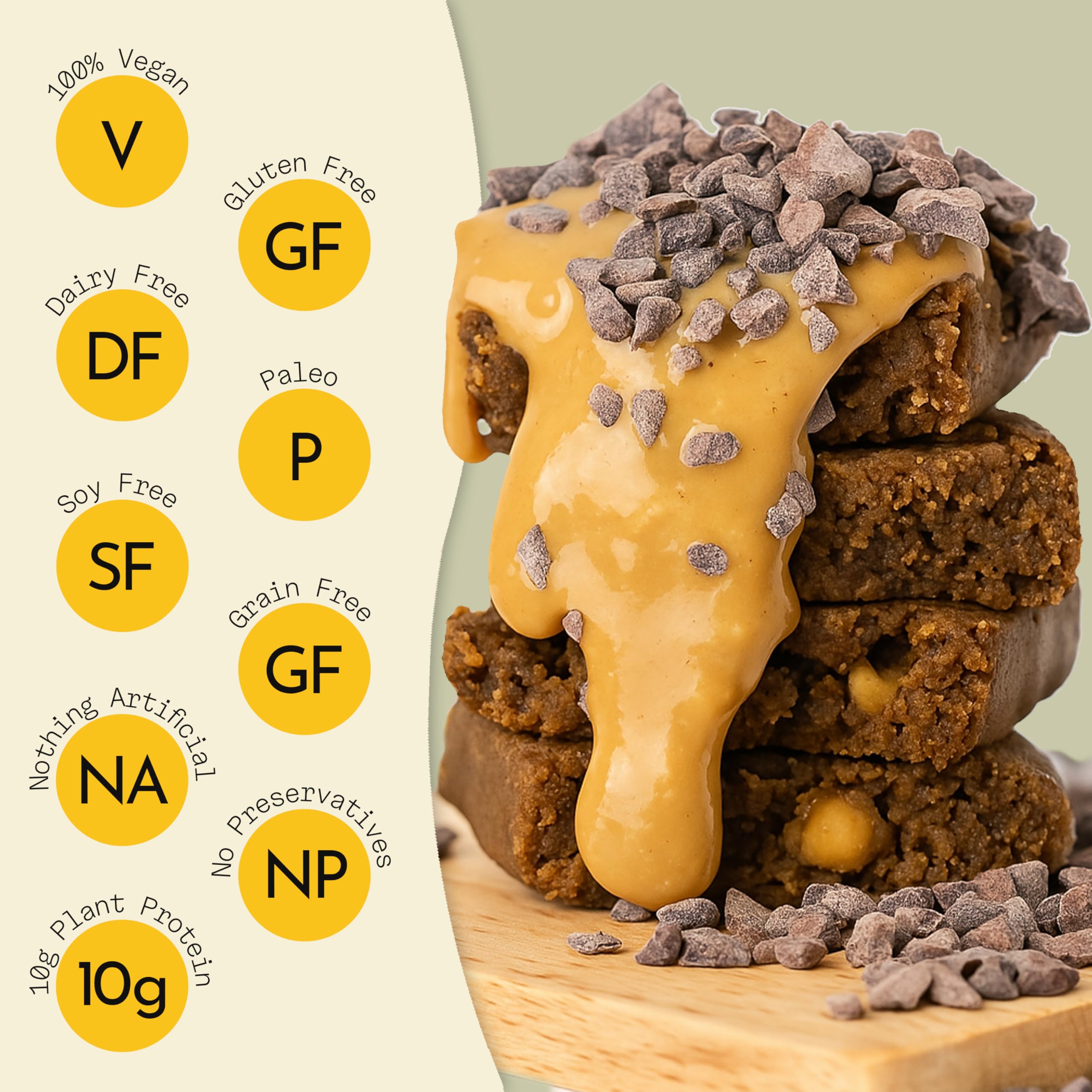 Send Bars Banana Bread bar with greens visual indicating added greens
