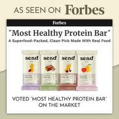 Send Bars gluten-free dairy-free label close-up for allergen-aware shoppers
