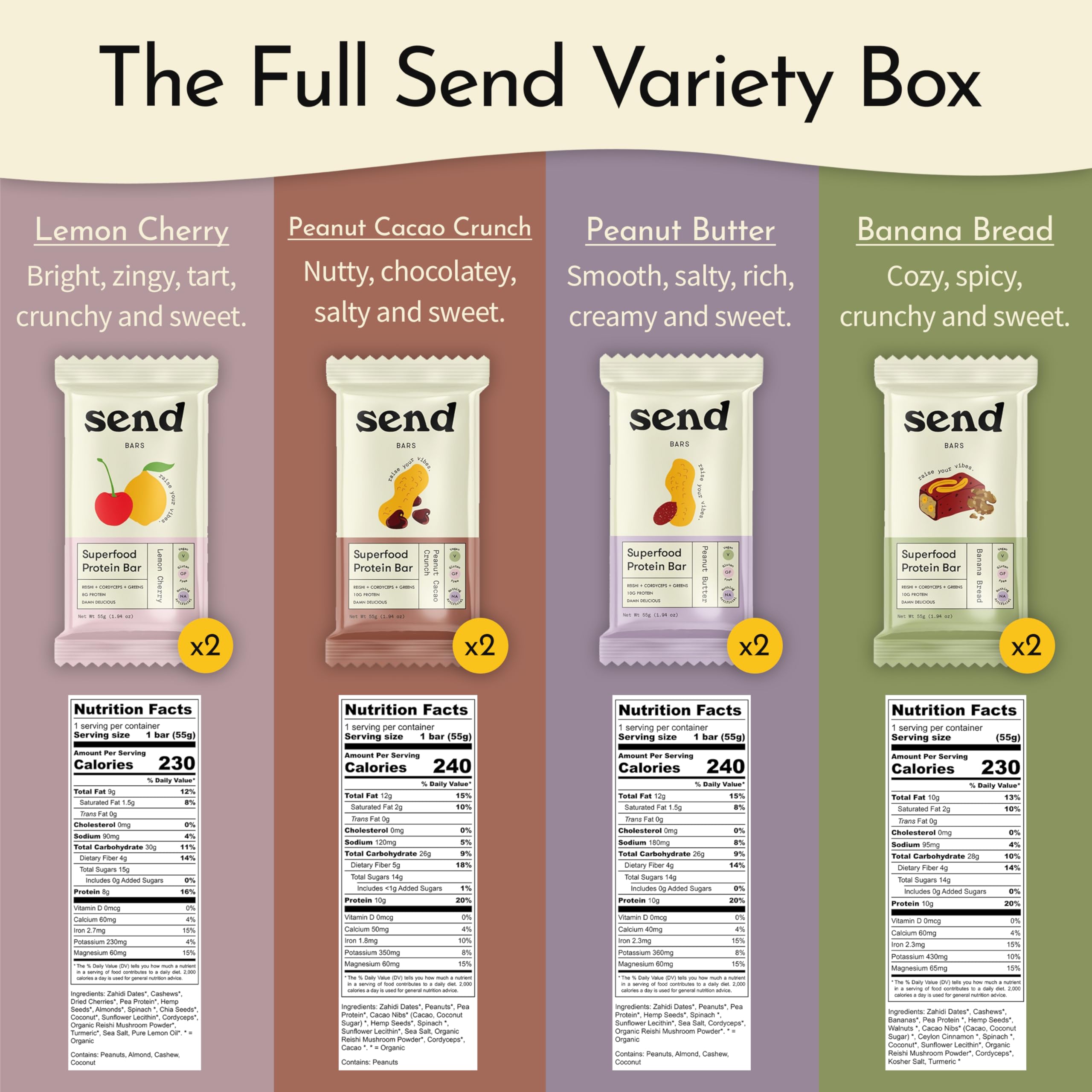 Send Bars lemon cherry bar close-up highlighting tangy flavor for active days