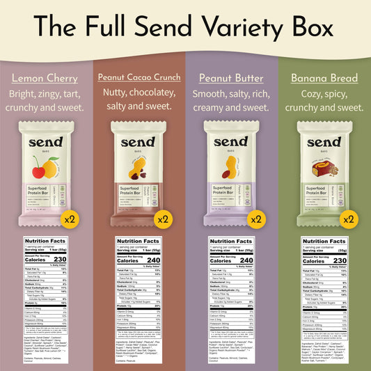 Send Bars lemon cherry bar close-up highlighting tangy flavor for active days