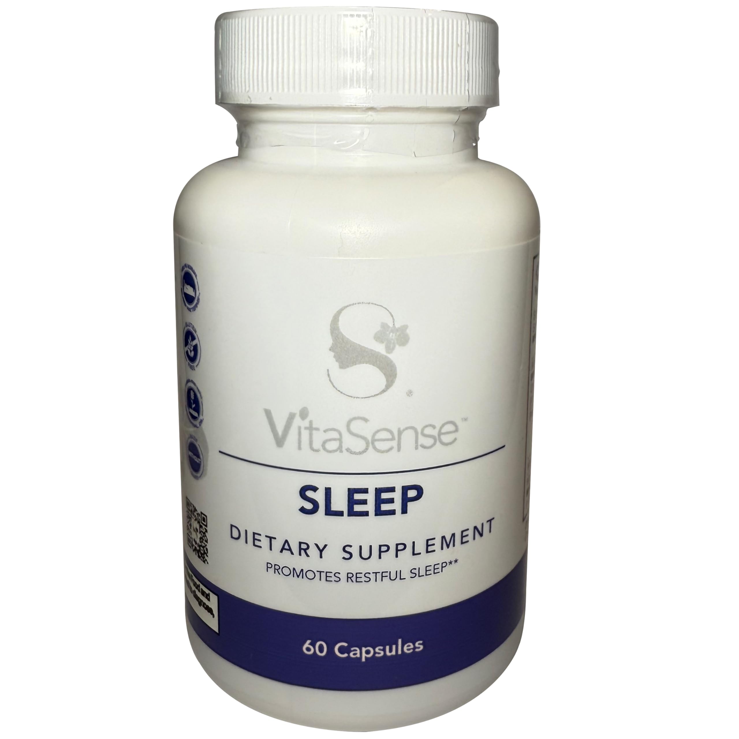 SeneGence VitaSense Sleep bottle close-up promotes a calm mind for better nights.