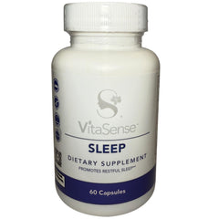 SeneGence VitaSense Sleep bottle close-up promotes a calm mind for better nights.