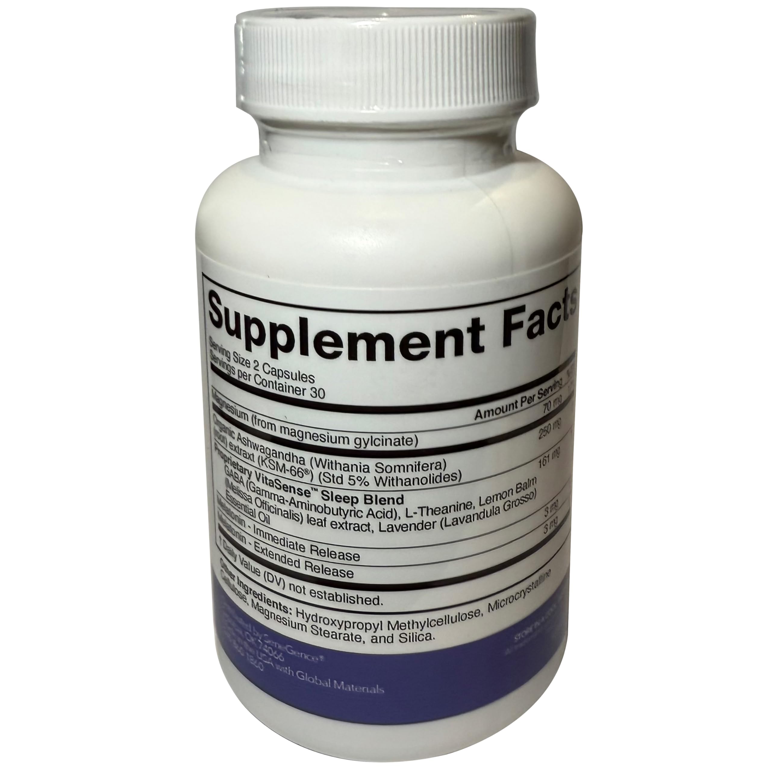 SeneGence VitaSense Sleep capsules on a tray signify convenient nightly support.