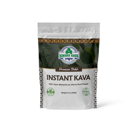 SENIOR KAVA micronized instant kava powder in an easy-to-use 8 oz jar