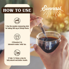 Sennasi Shilajit resin amber glass bottle protecting potency from light