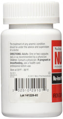 Senokot NU-IRON 150mg capsules poured; easy-to-swallow daily supplement.