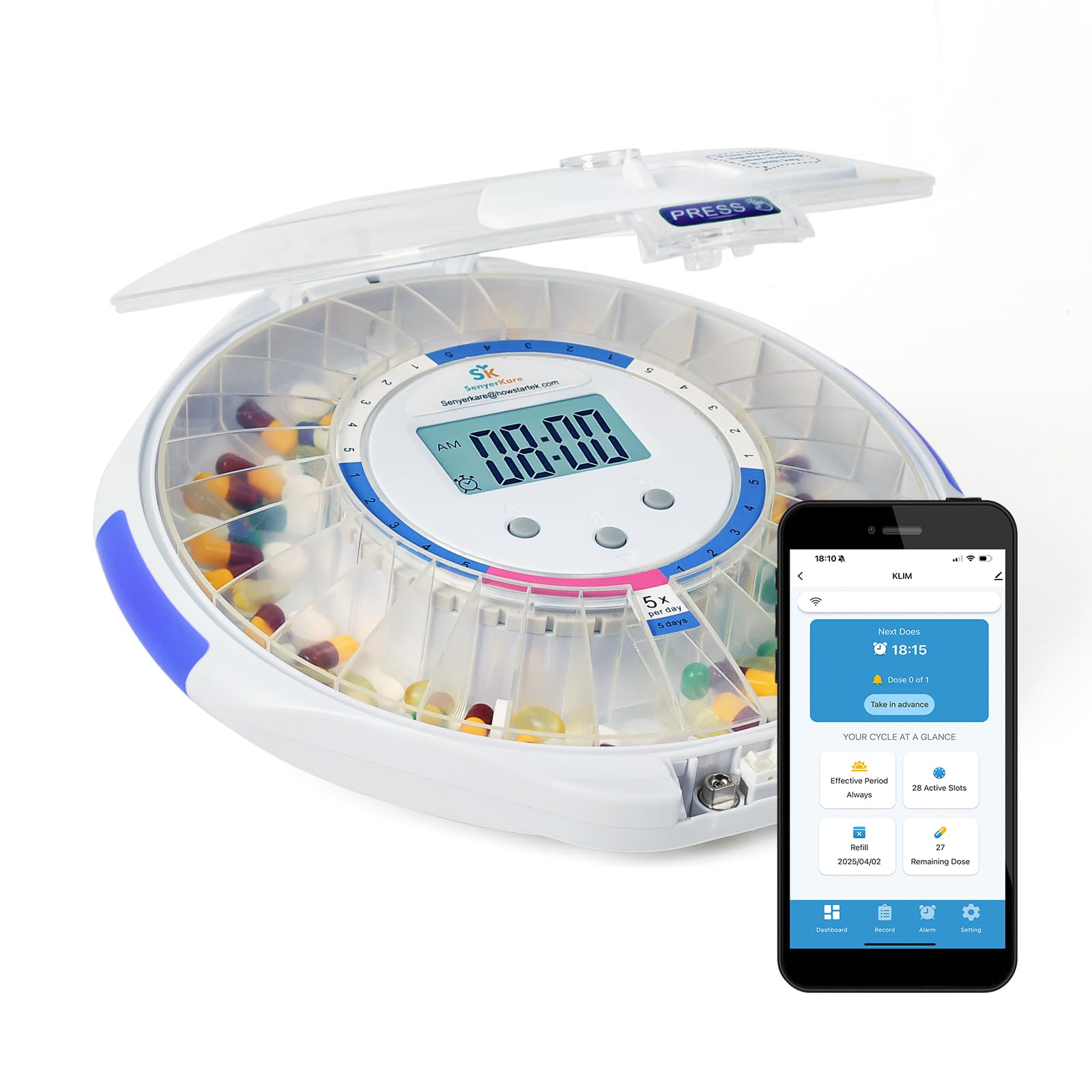 Senyerkare compact travel design for on-the-go medication management
