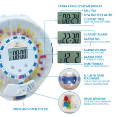 Senyerkare locked frosted lid protects pill privacy and tamper resistance