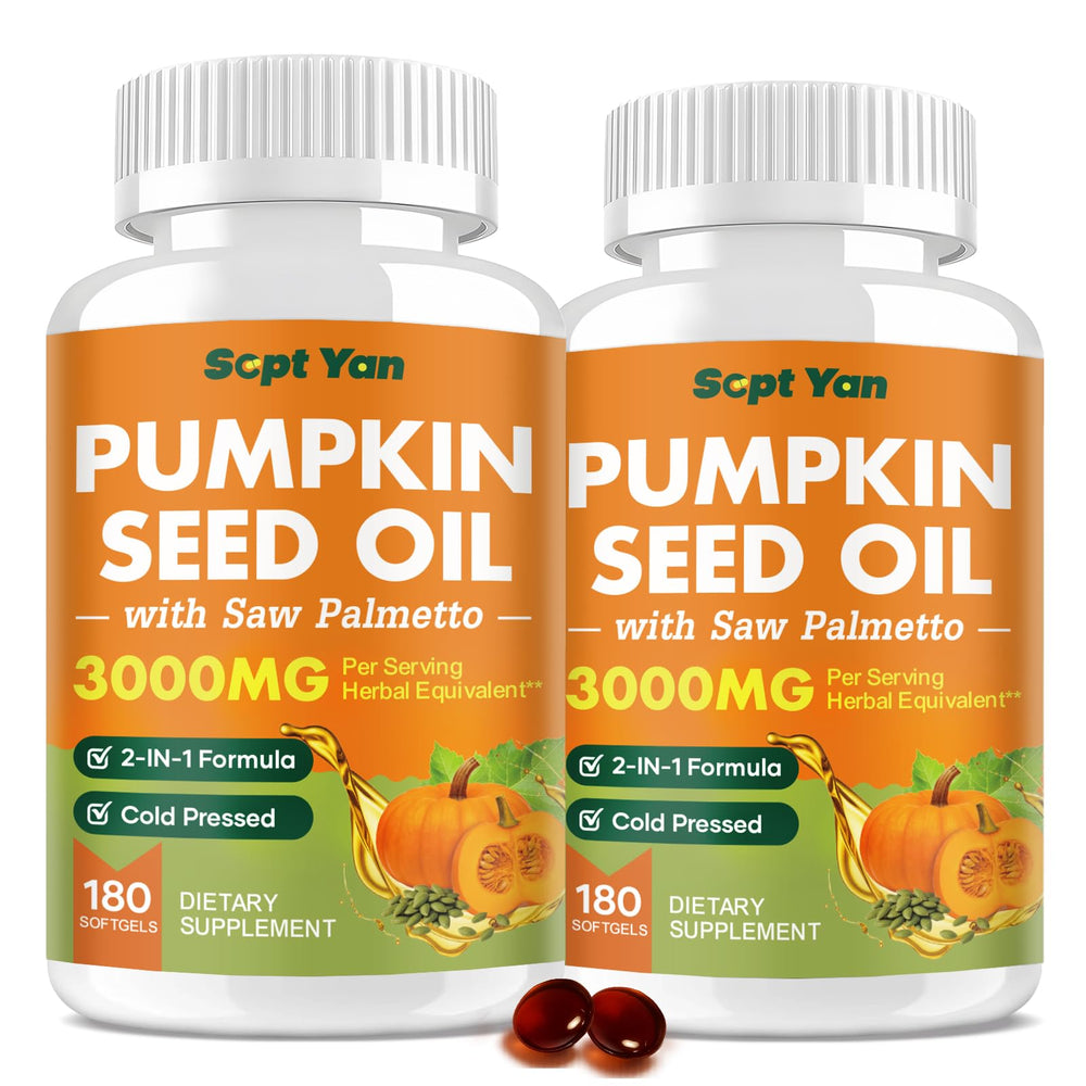 SEPT YAN pumpkin seed oil and saw palmetto bottle for daily wellness.