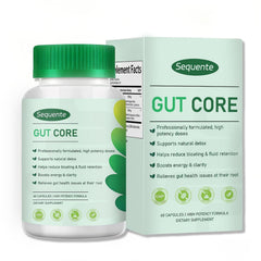 Sequente GutCore bottle front for daily vegan gut support.