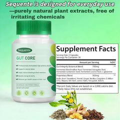 Sequente GutCore bottle pour showing easy, on-the-go relief.