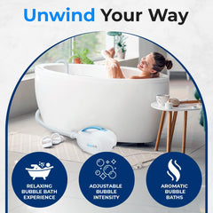 SereneLife air hose connected-bubbles provide gentle massaging action during soaks
