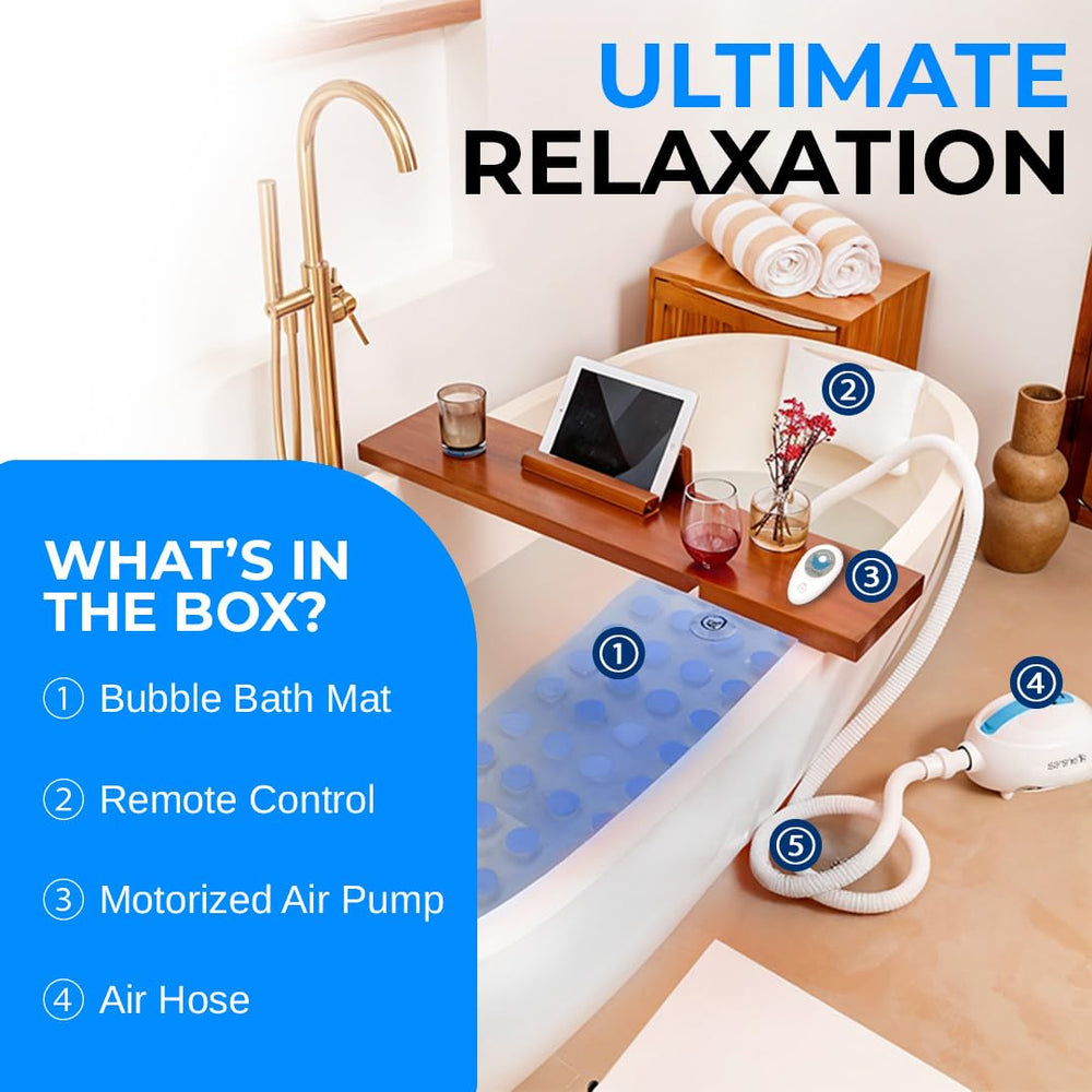 SereneLife motorized air pump outside-tub powers soothing bubbles for a customizable spa experience