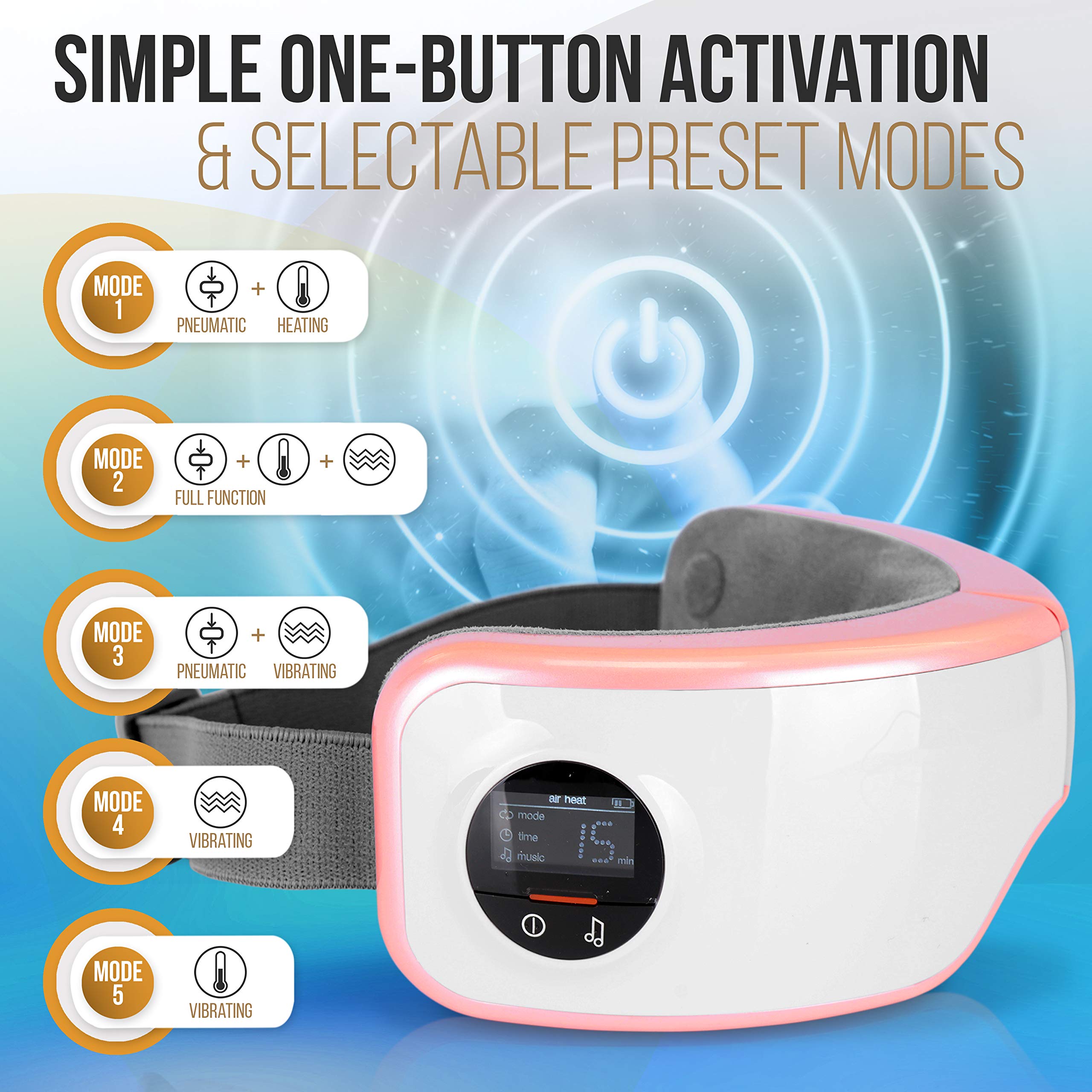 SereneLife eye massager built-in speakers for relaxing music during sessions