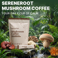 Box of 30 SereneRoot sachets highlights convenience