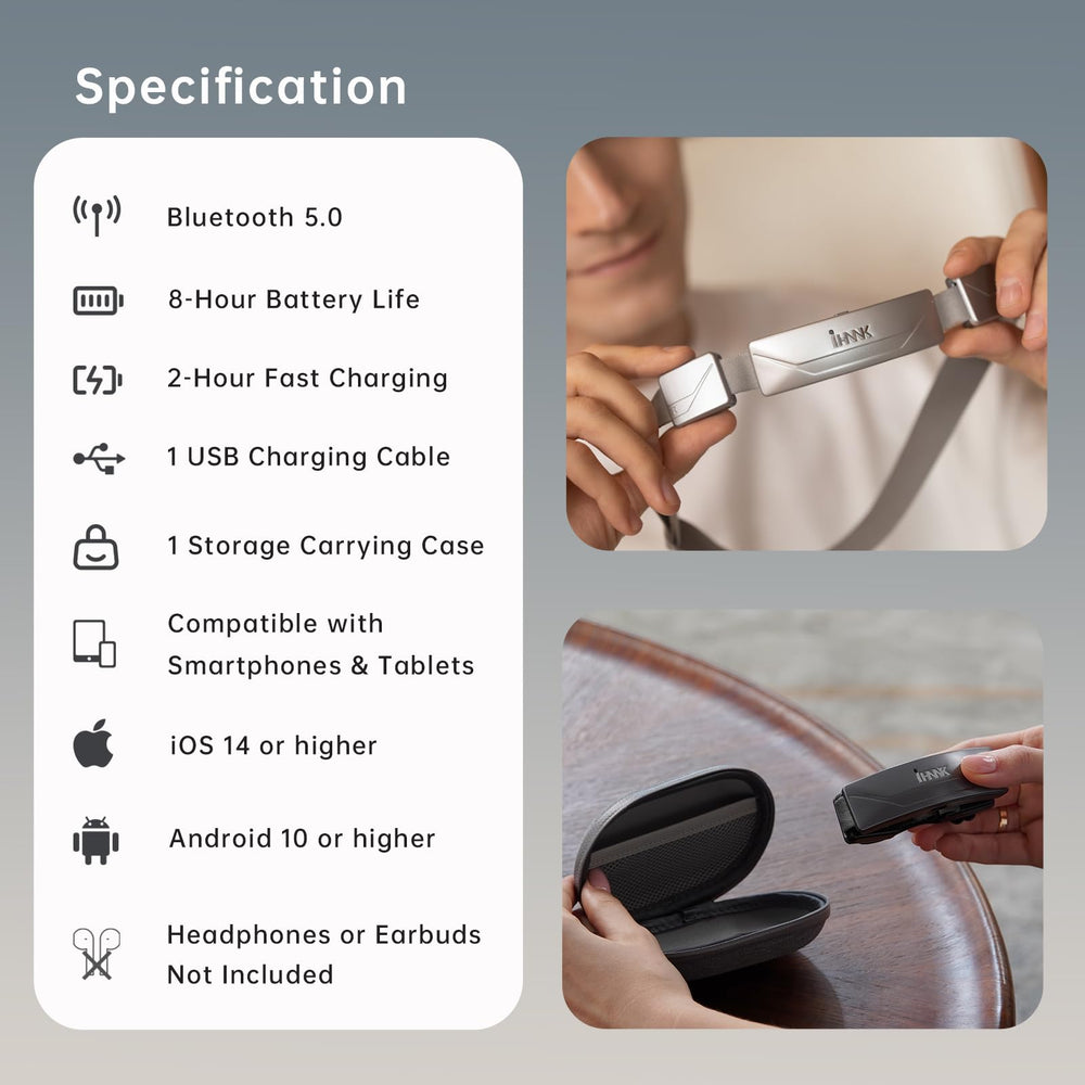 Durable, portable headband design stays comfortable during travel or daily routines.