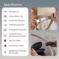 Durable, portable headband design stays comfortable during travel or daily routines.