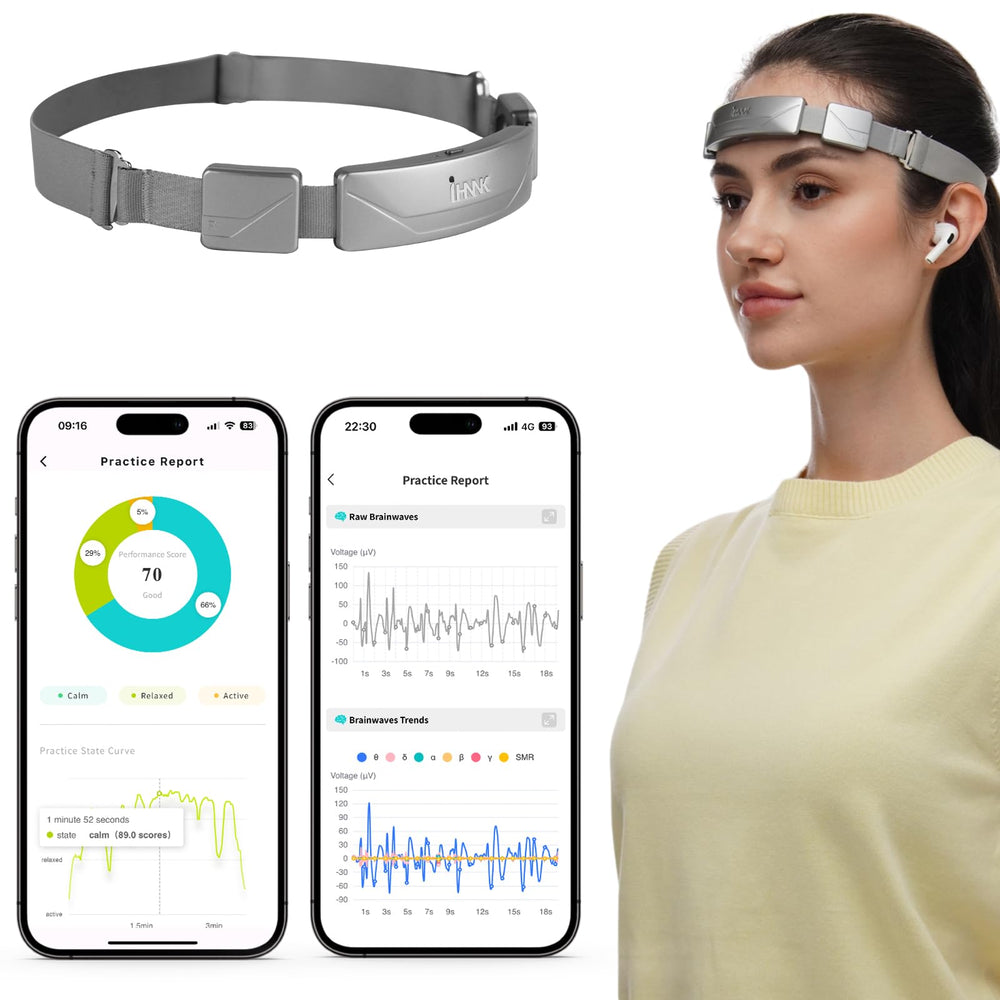 SereniBrain Meditation Headband provides real-time visual feedback to deepen focus.