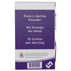 SERINE10 pack shown on a desk beside a mug for an easy routine
